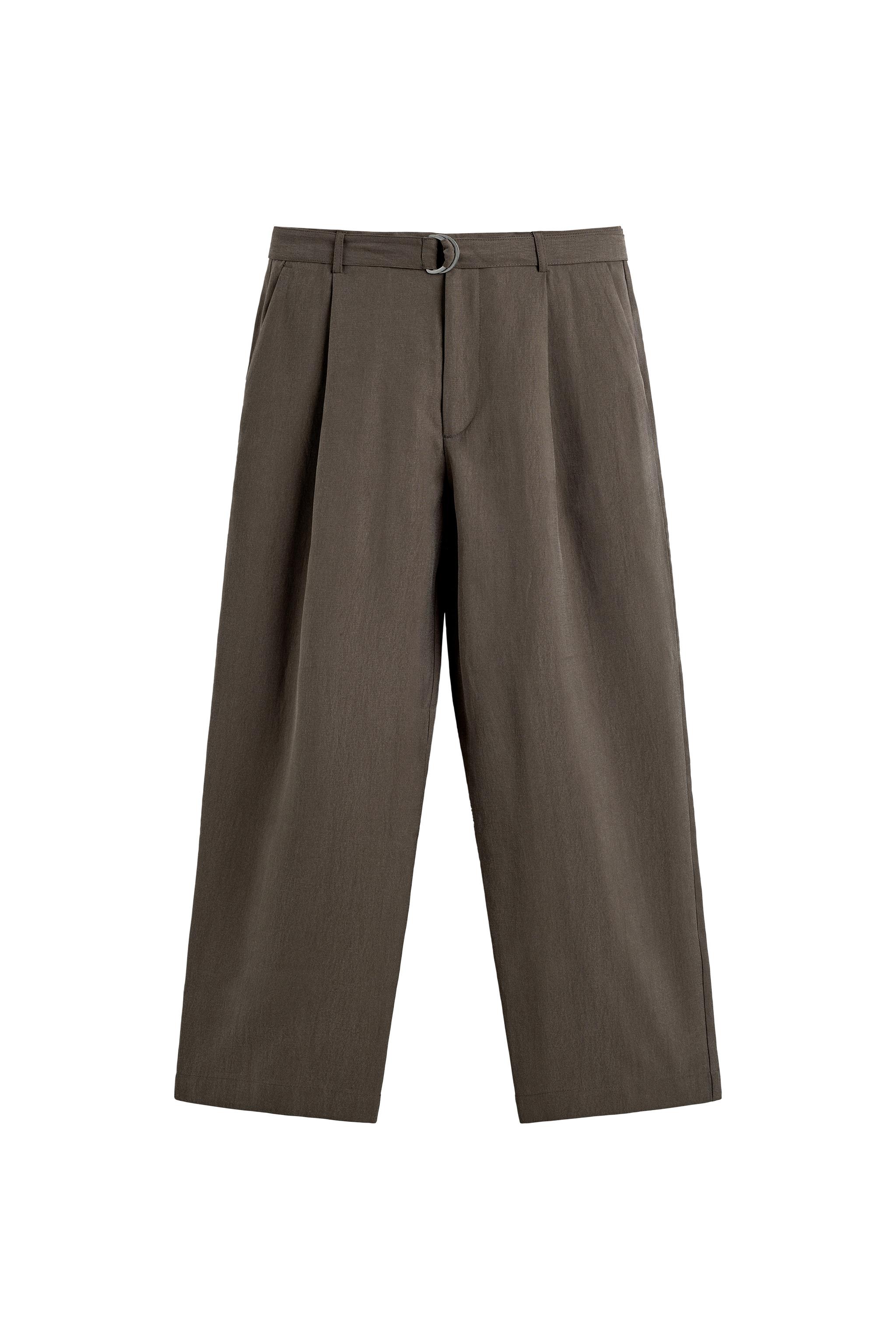 KEMERLİ DÖKÜMLÜ PANTOLON