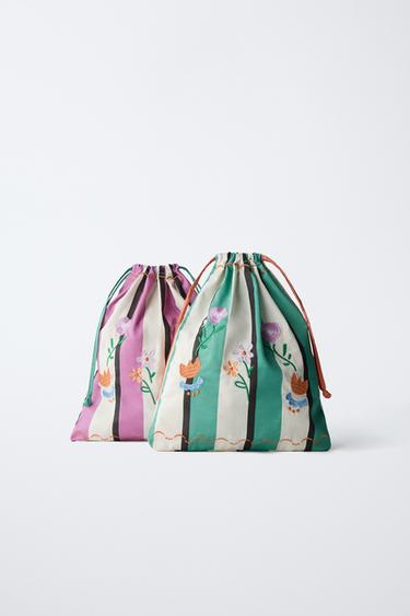 PACK OF FLORAL BAGS - Blue by Zara - Image 0