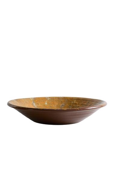 LARGE TERRACOTTA SERVING DISH - Mustard by Zara