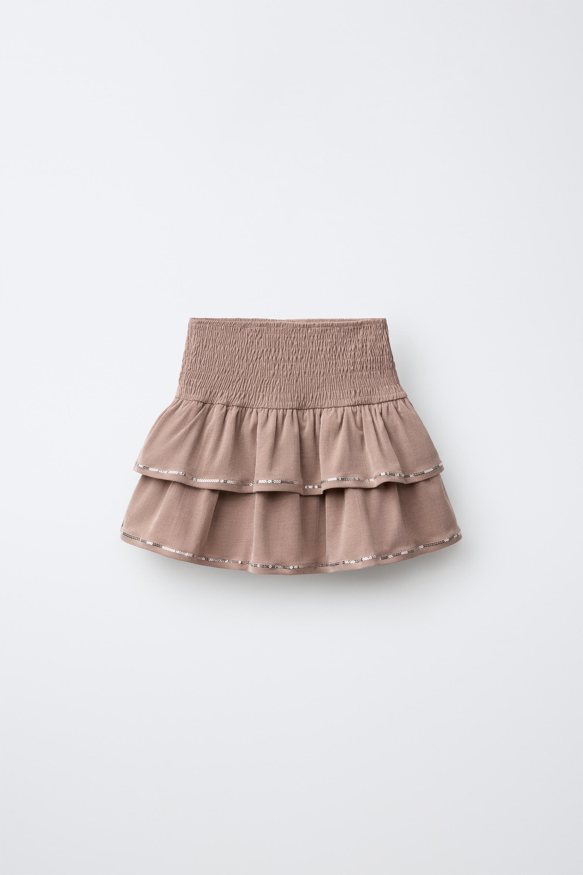 Sequinned Ruffle Skort