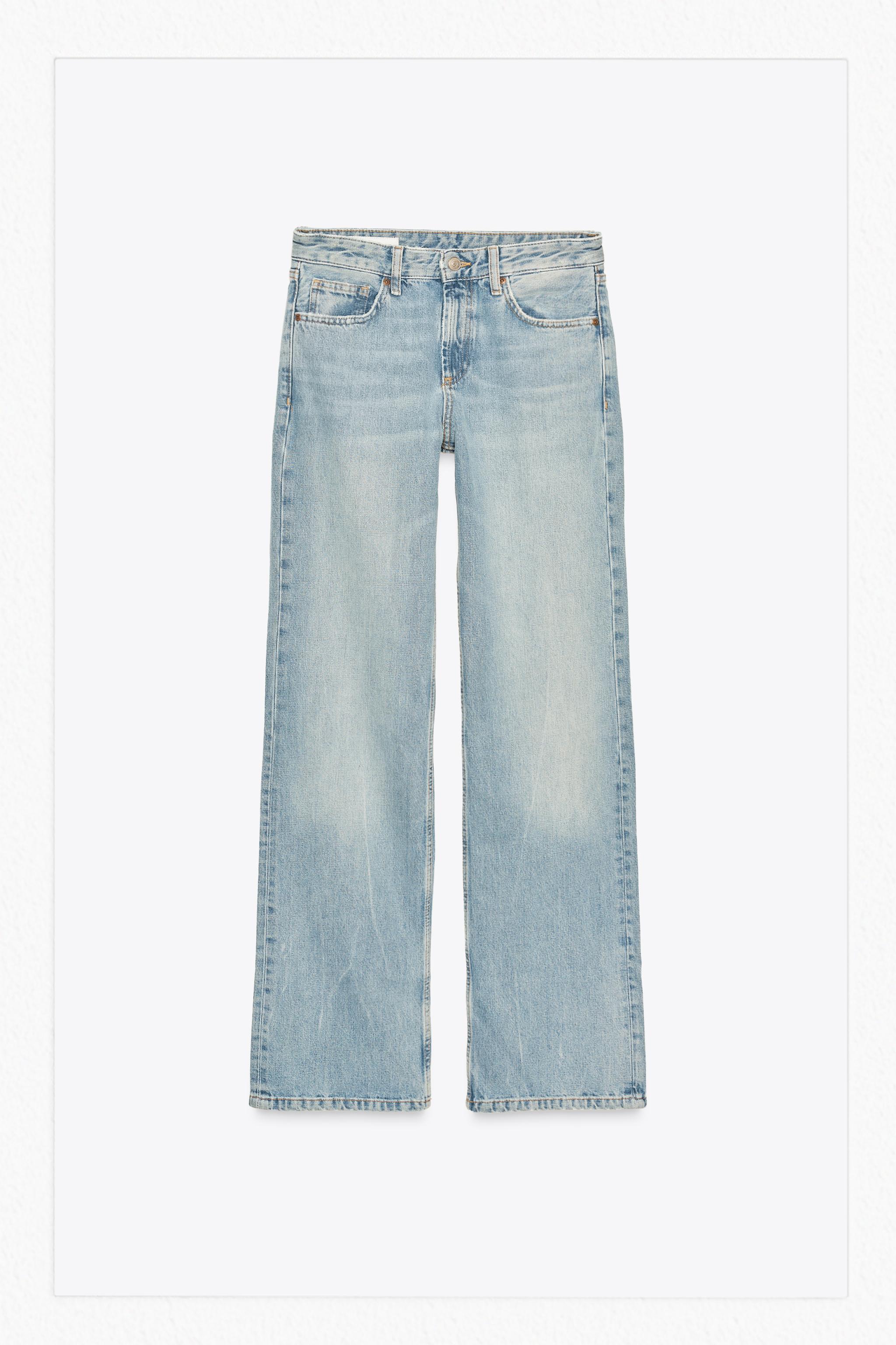 チョコです♡ZARATRF ダメージ加工ローライズワイドレッグデニムパンツ チョコです♡ZARATRF ダメージ加工ローライズワイドレッグデニムパンツ