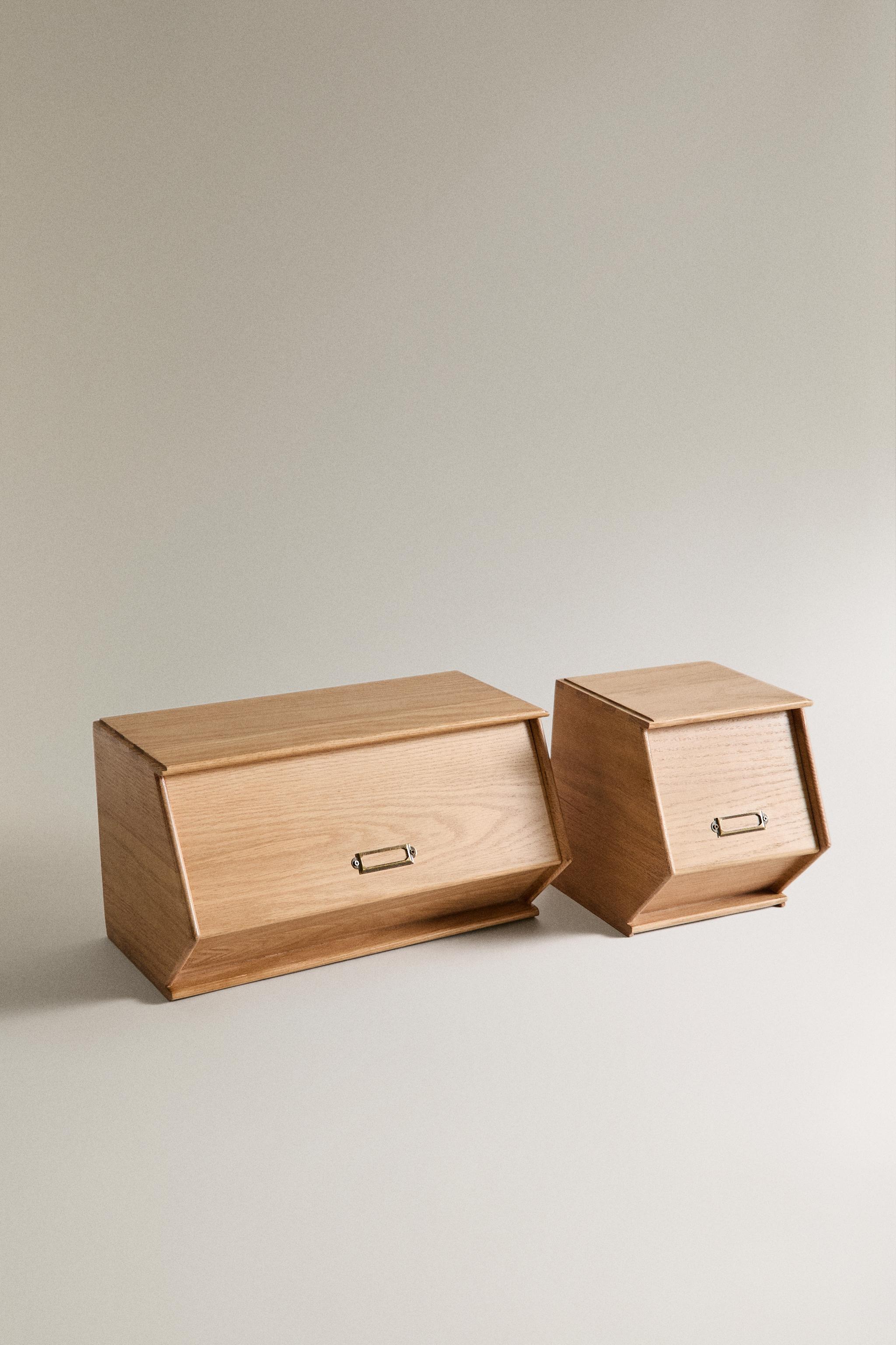 OAK WOOD BREAD BOX