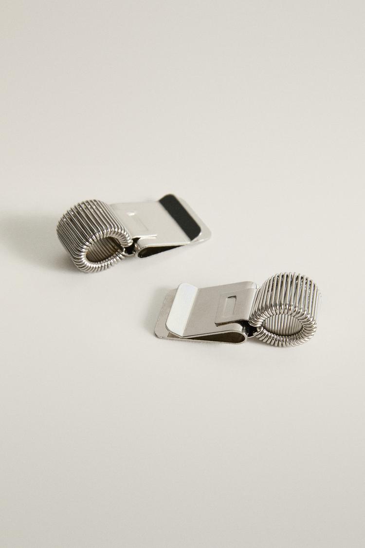 METAL PENCIL CLIPS (PACK OF 2) — Silver