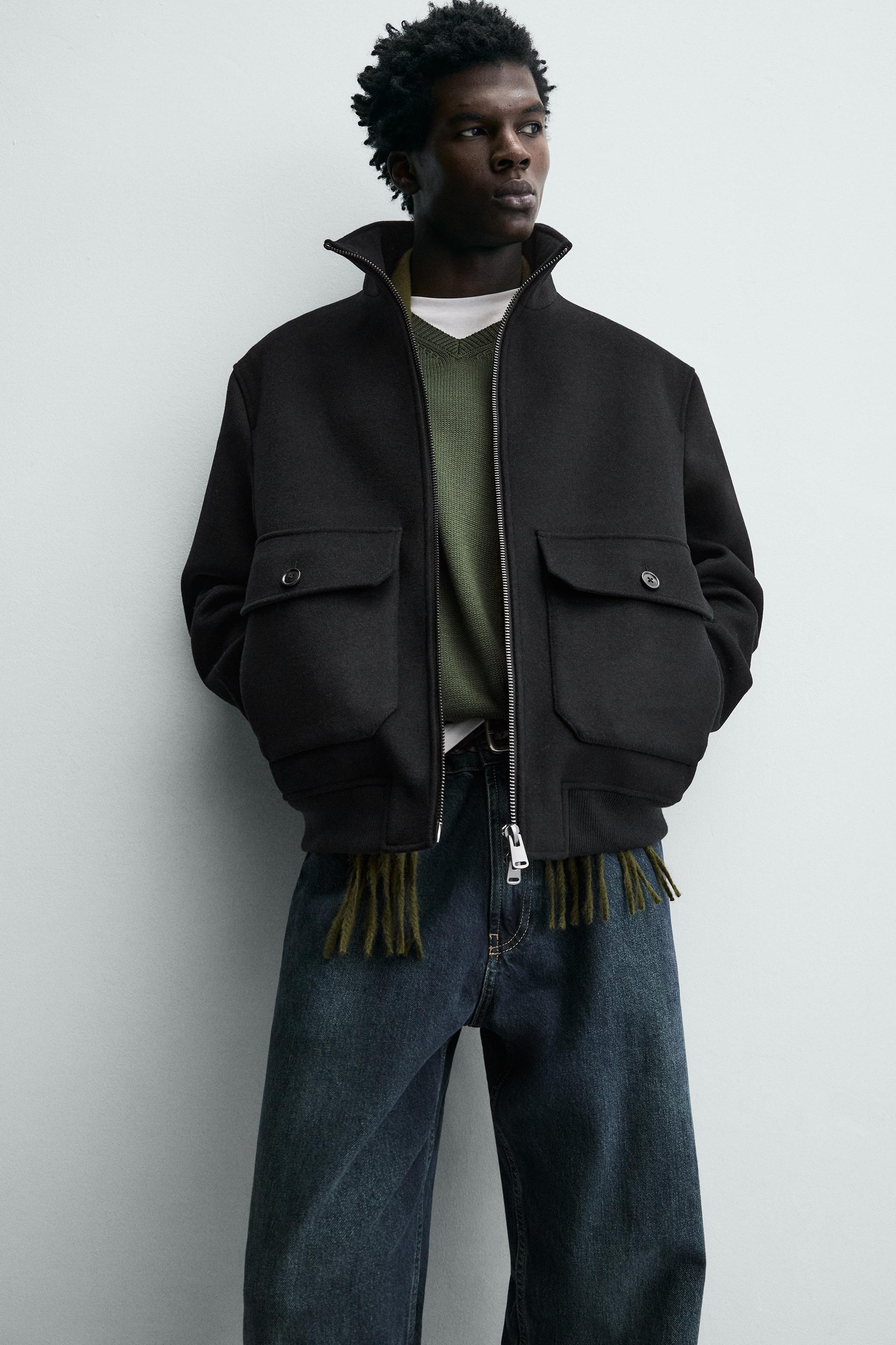 REGULAR FIT JACKET WITH POCKETS - Black | ZARA India