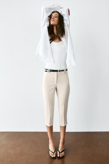 BELTED CAPRIS - Ecru by Zara
