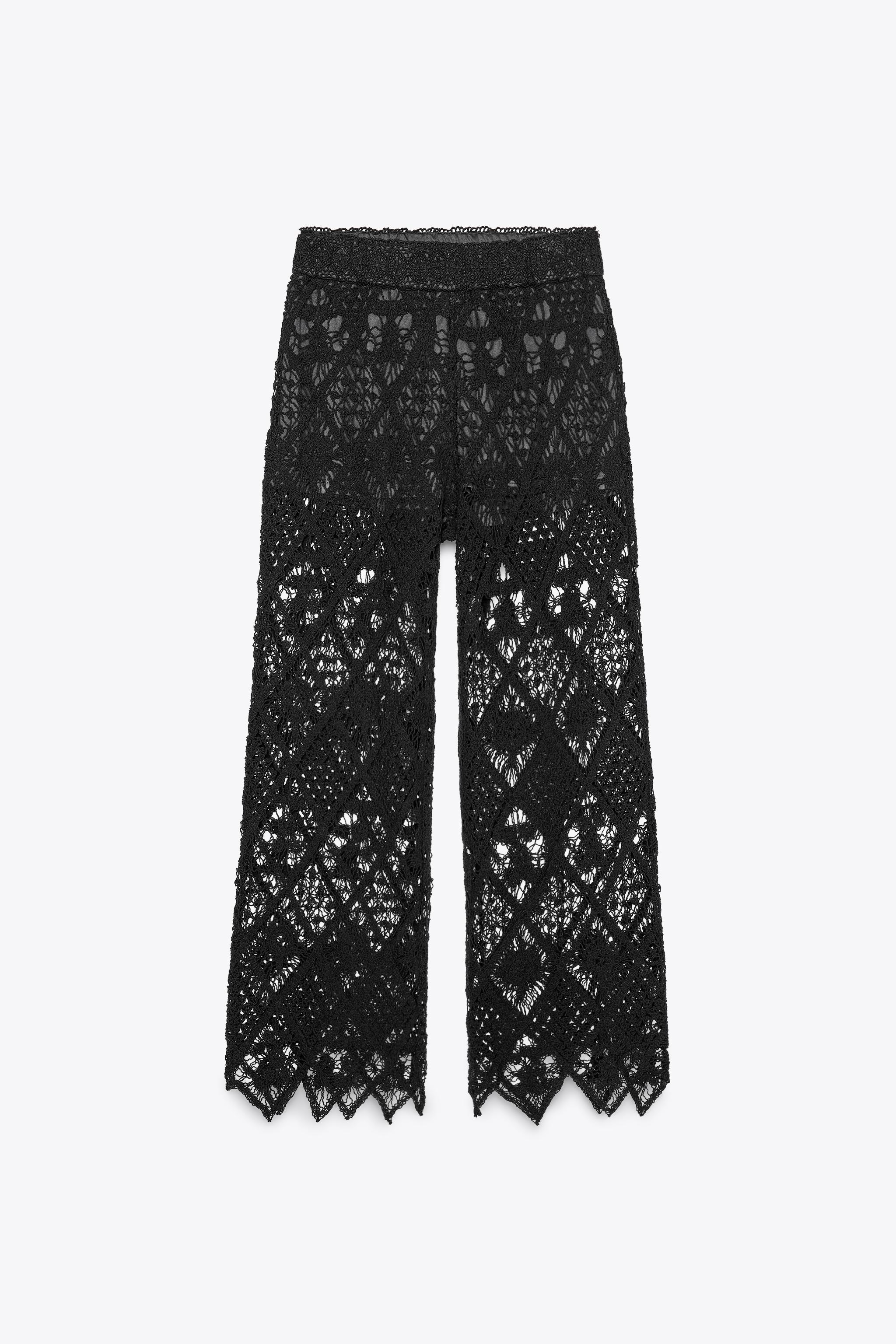 ZARA クロシェパンツ 8741/123 クロシェパンツ - ブラック | ZARA Japan / 日本