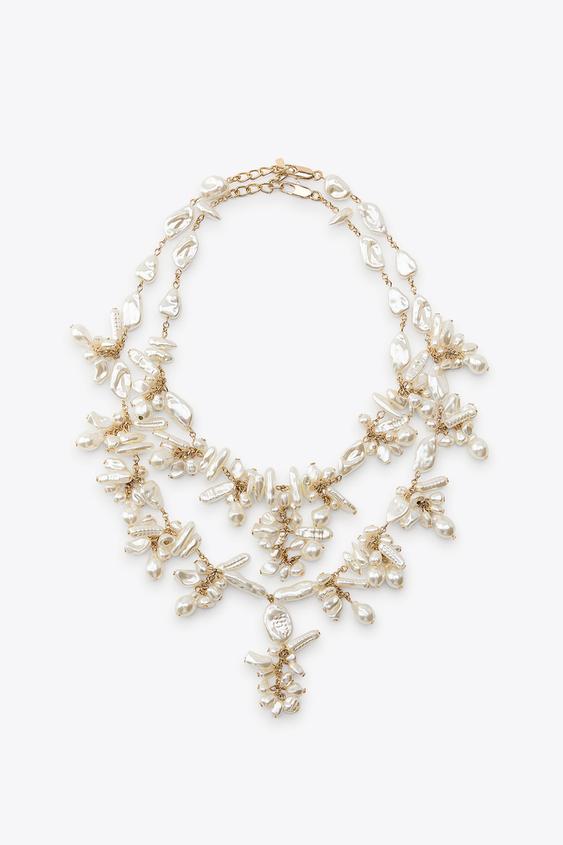 SOUPRAVA 2 NÁHRDELNĺKŮ S PERLAMI - od Zara - Obrázek 2