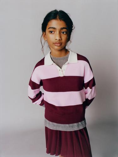 KNIT BOX PLEAT SKIRT - Pink by Zara