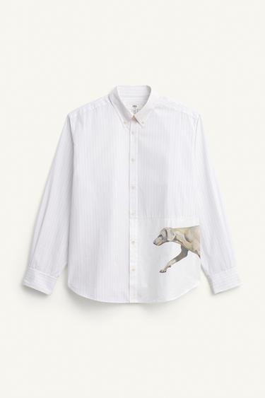CAMISA RAIAS PATCHWORK ESTAMPADO LIMITED EDITION - raias de Zara