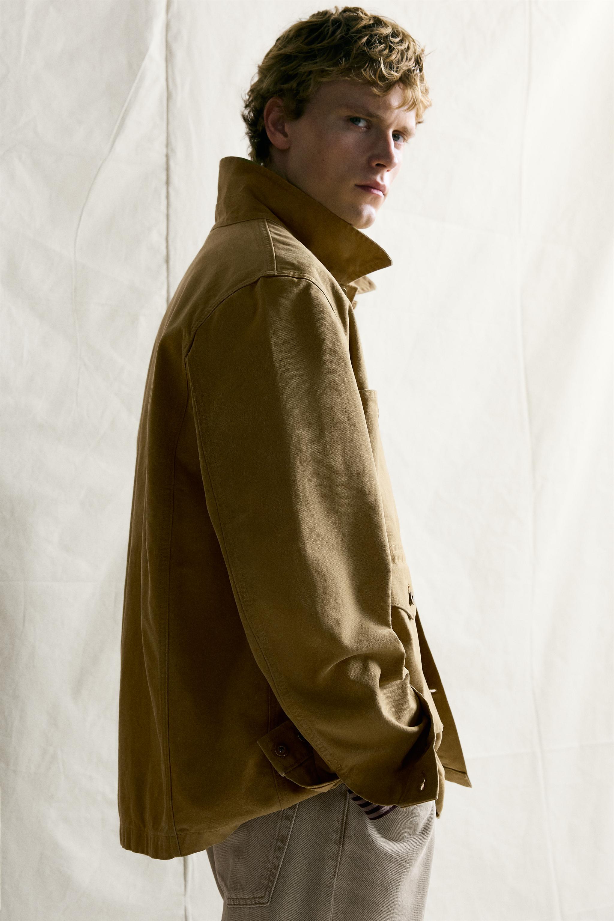 WAXED-EFFECT POCKET JACKET