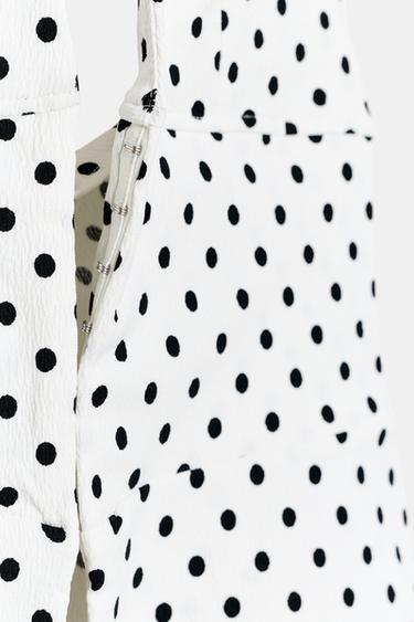 TOP HALTER STRETCH À POIS - Blanc / Noir de Zara - Image 5