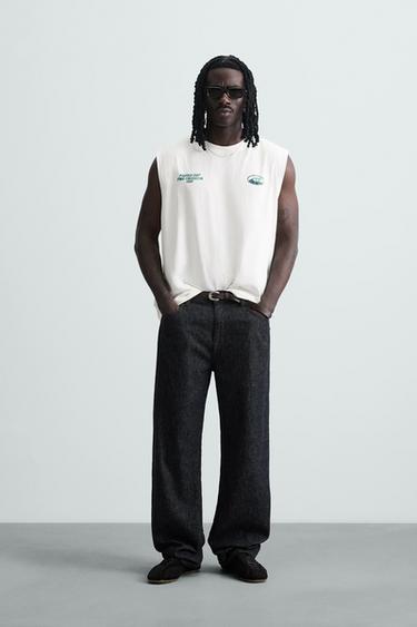 CAMISETA TANK ESTAMPADOS LAVADOS - Blanco roto de Zara - Imagen 0