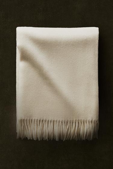 COUVERTURE CACHEMIRE - Écru de Zara