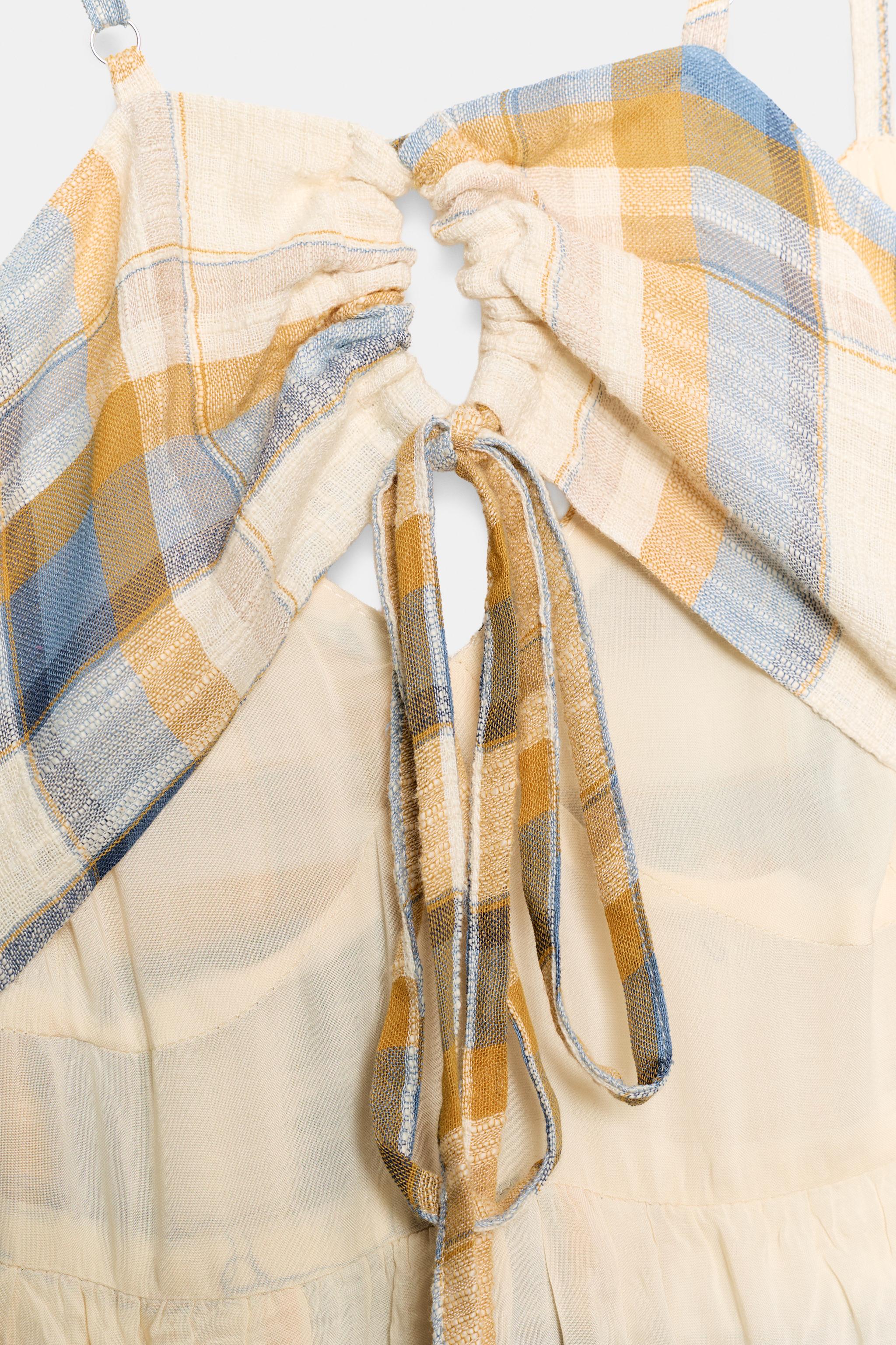 LONG PLAID DRESS