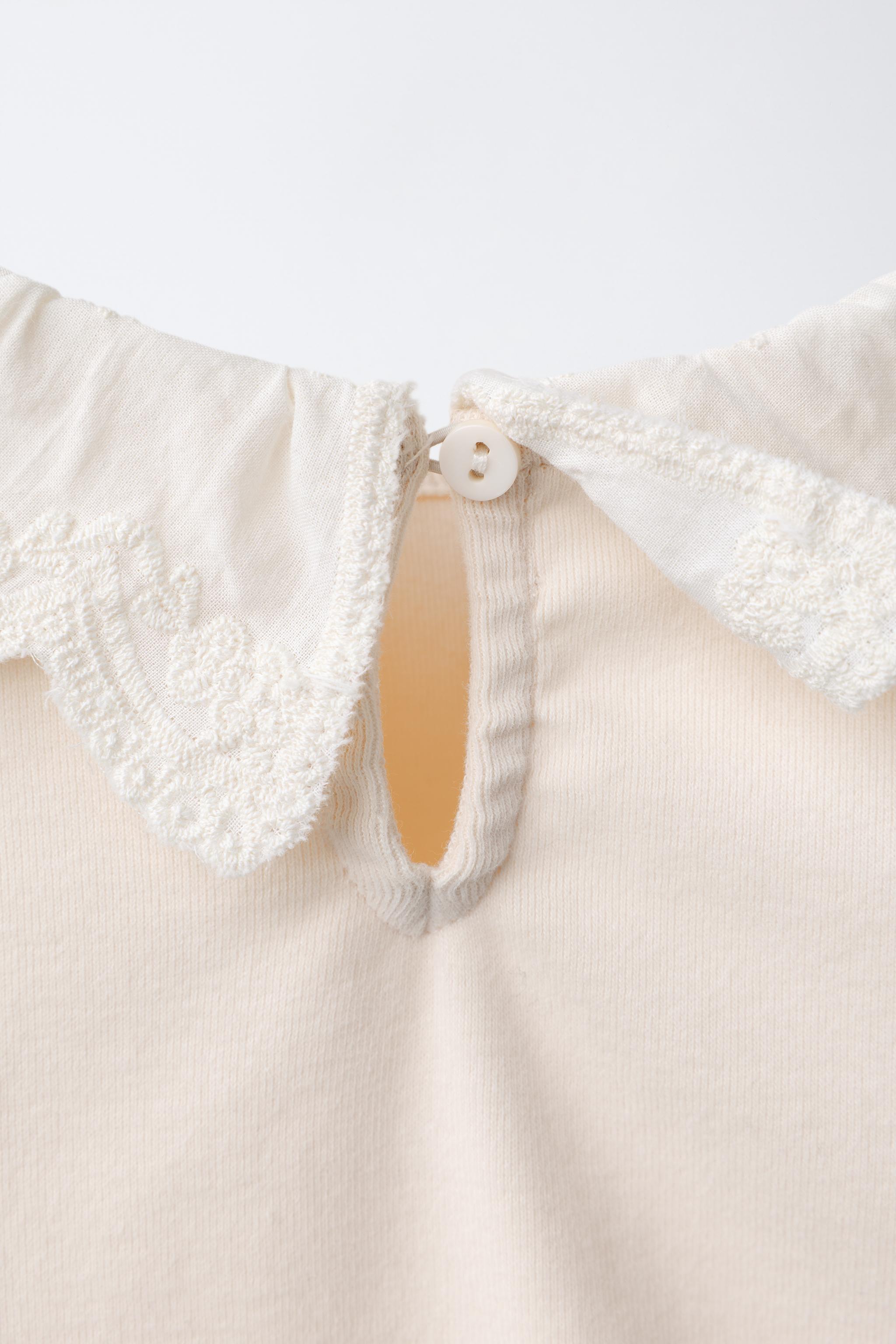 Боди COLLAR для детей, вышивка — Zara — фото 4