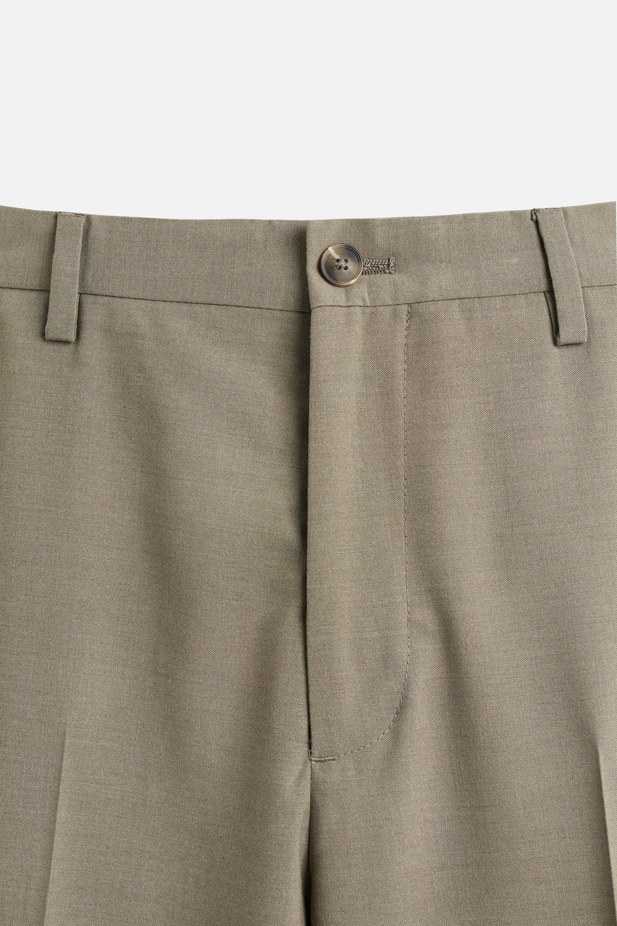 TEXTURED SUIT PANTS