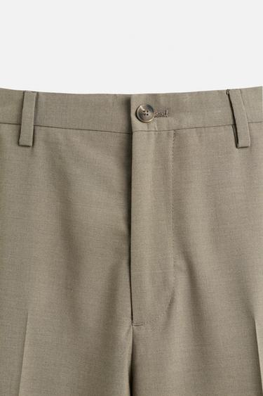 TEXTURED SUIT TROUSERS - Brown / Taupe by Zara - Image 6