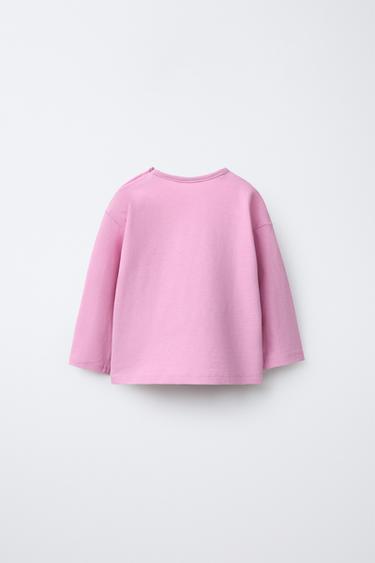 LOT DE TROIS T-SHIRTS CŒURS ET INSCRIPTION BRODÉE - Rose de Zara - Image 2