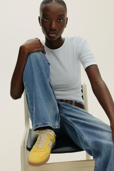 COLOURED SPORTS TRAINERS - Yellow by Zara