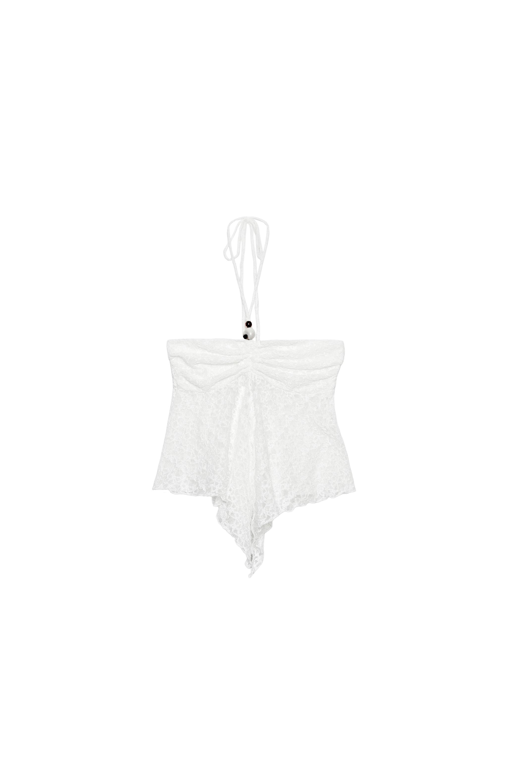 SCALLOPED LACE TOP - White | ZARA Canada