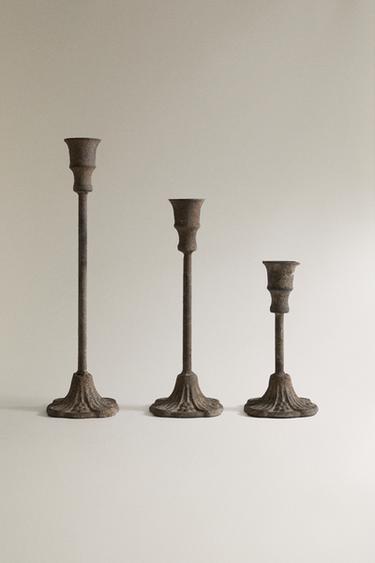 IRON CANDLE HOLDER - Metal brown by Zara - Image 0