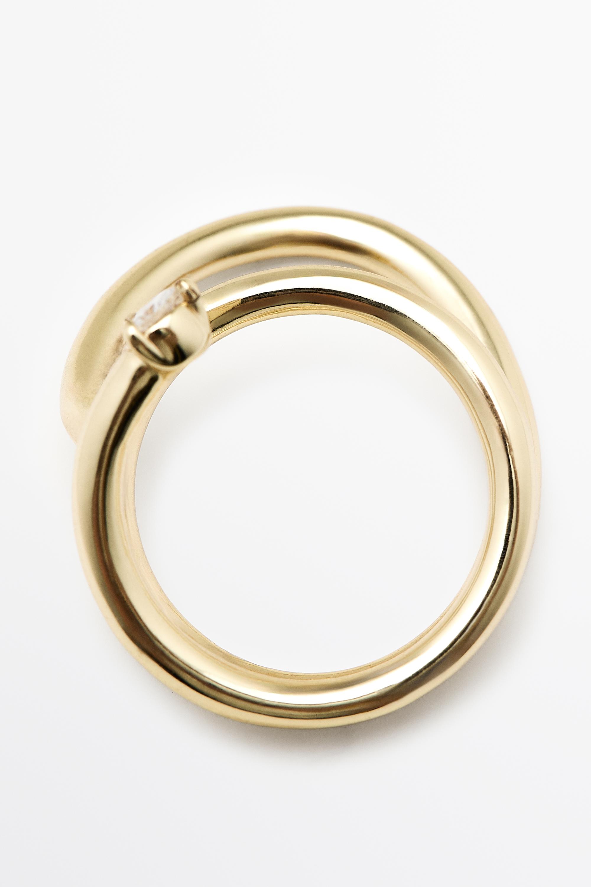 Bague large volumineuse brillante