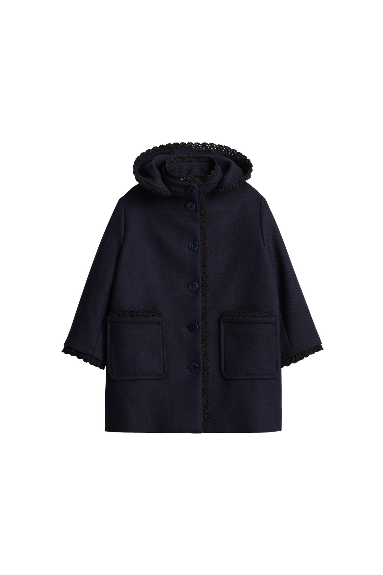 WOOL EFFECT DETACHABLE HOODIE COAT WITH WOOL BLEND LIMITED EDITION