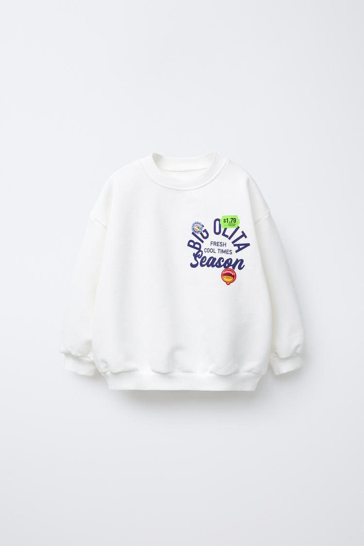 PRINT AND PATCH SWEATSHIRT White ZARA South Africa