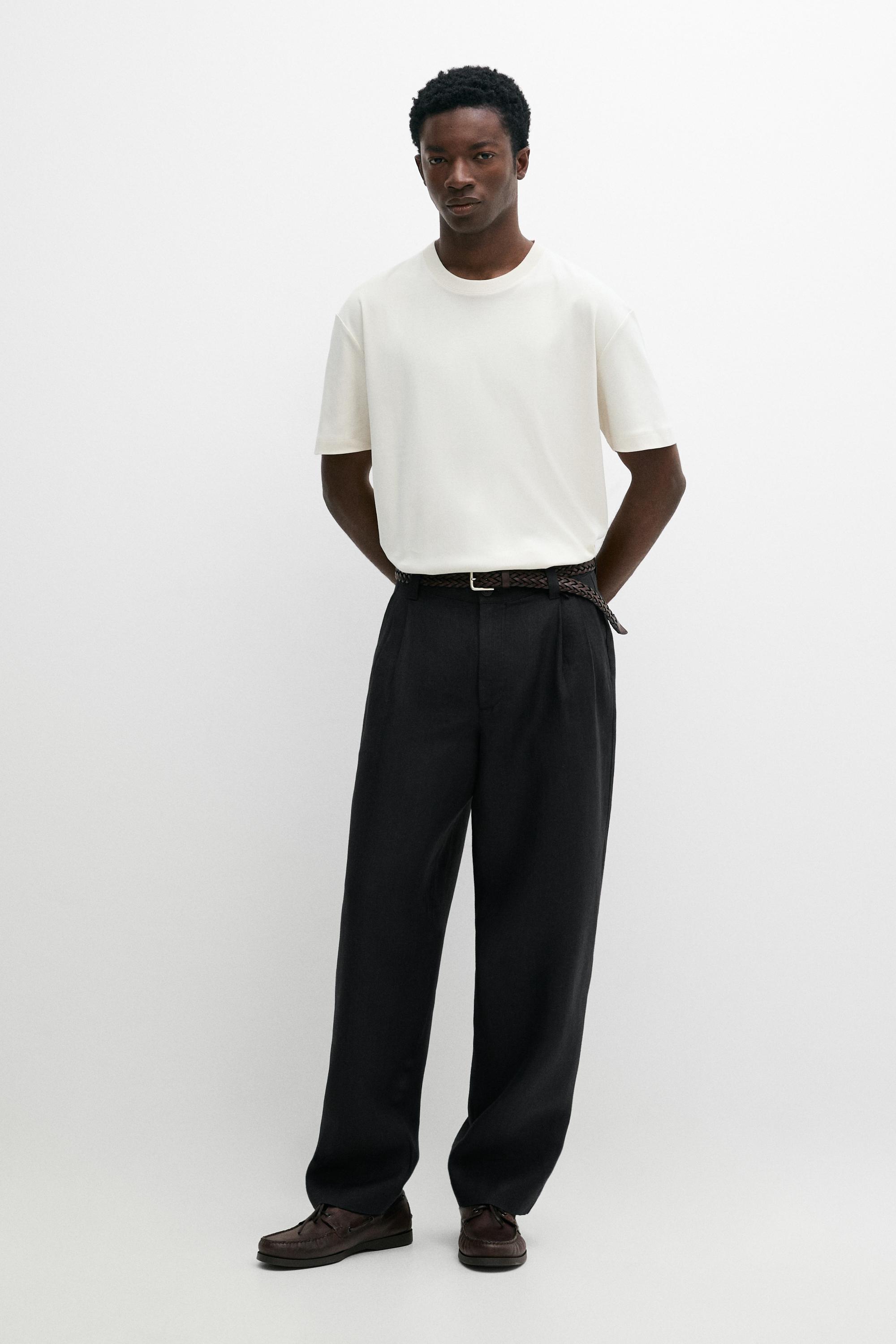 100% cotton short sleeve T-shirt — Ecru