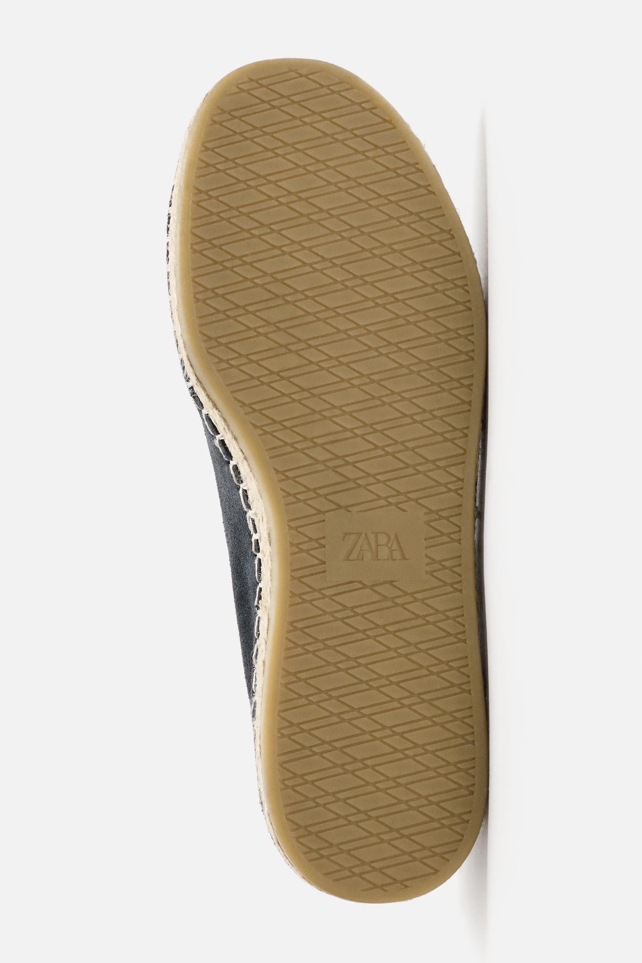 ESPADRILLES EN CUIR ET JUTE