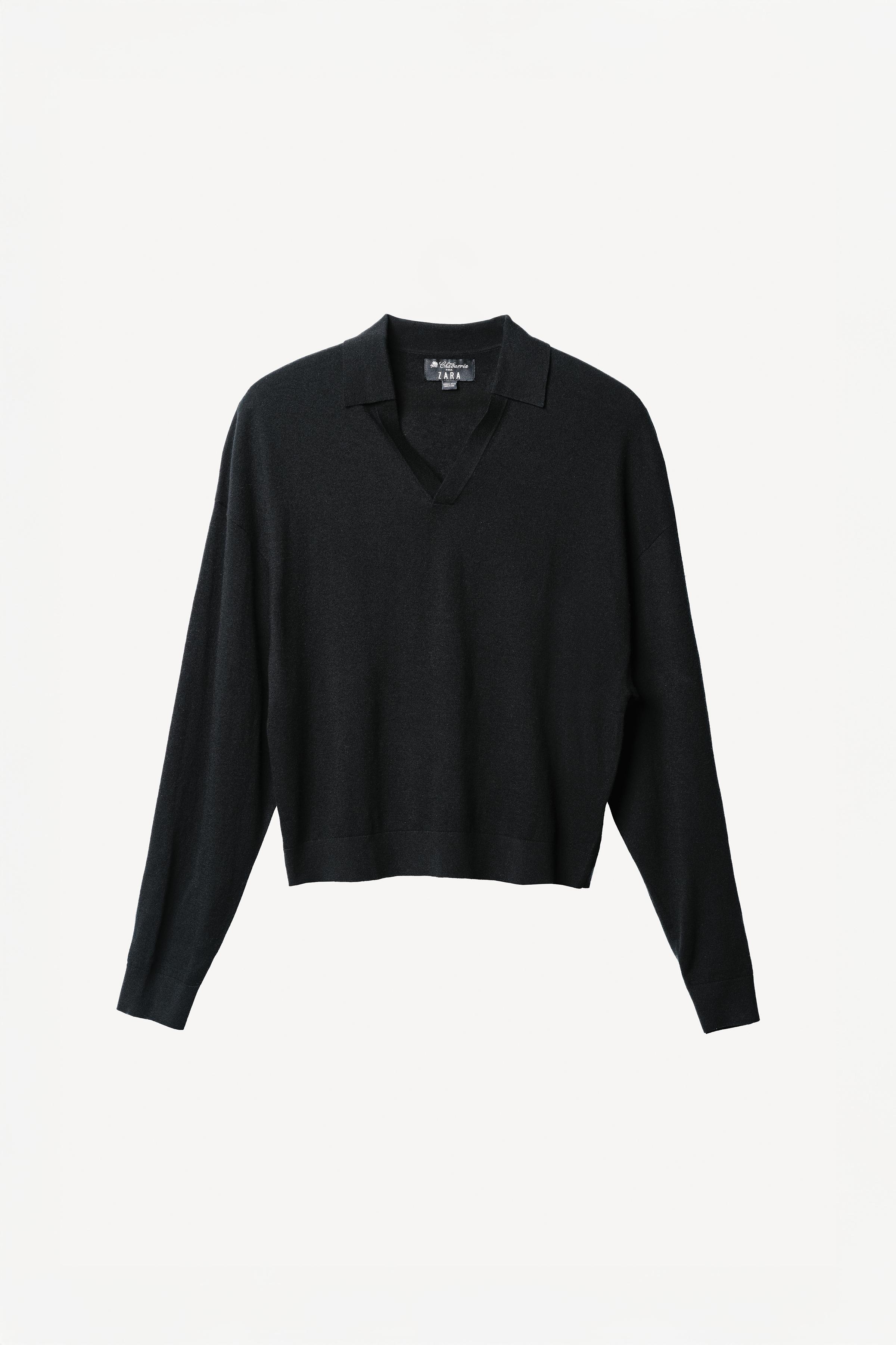WOOL BLEND KNIT POLO SHIRT WILLY CHAVARRIA X ZARA - Black | ZARA