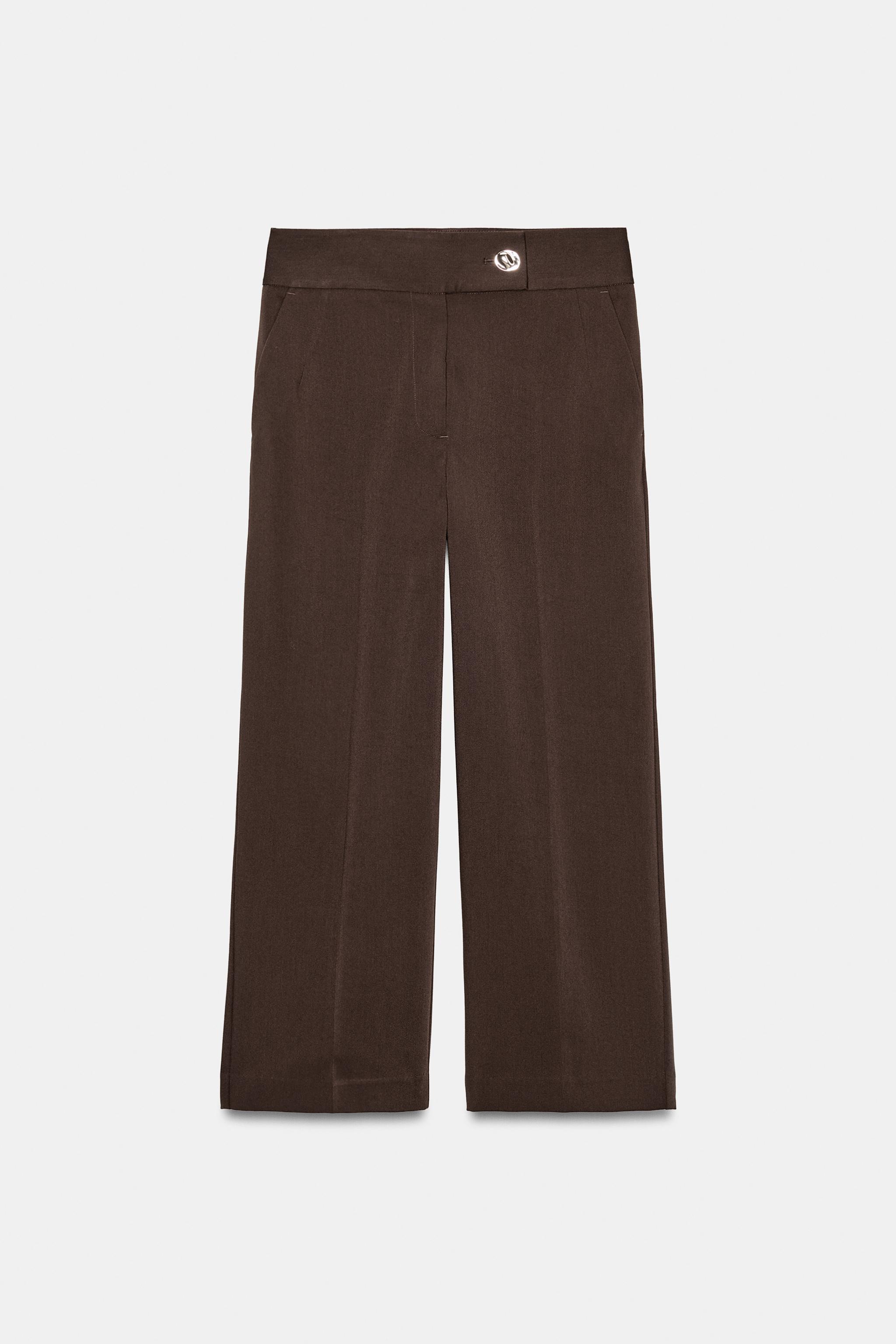 HIGH-WAISTED STRAIGHT LEG PANTS