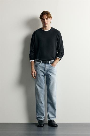 STRAIGHT-LEG JEANS - Blue by Zara