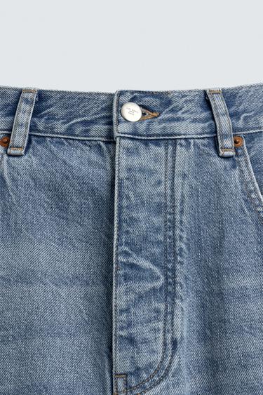 BAGGY FIT DENIM BERMUDA SHORTS - Blue by Zara - Image 8
