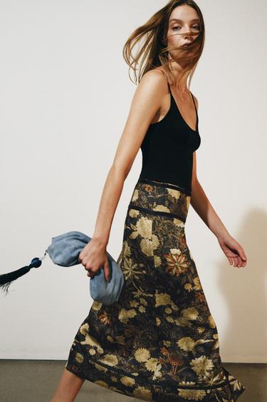 SARONGROK MET BLOEMENPRINT ZW COLLECTION - Multicolour van Zara