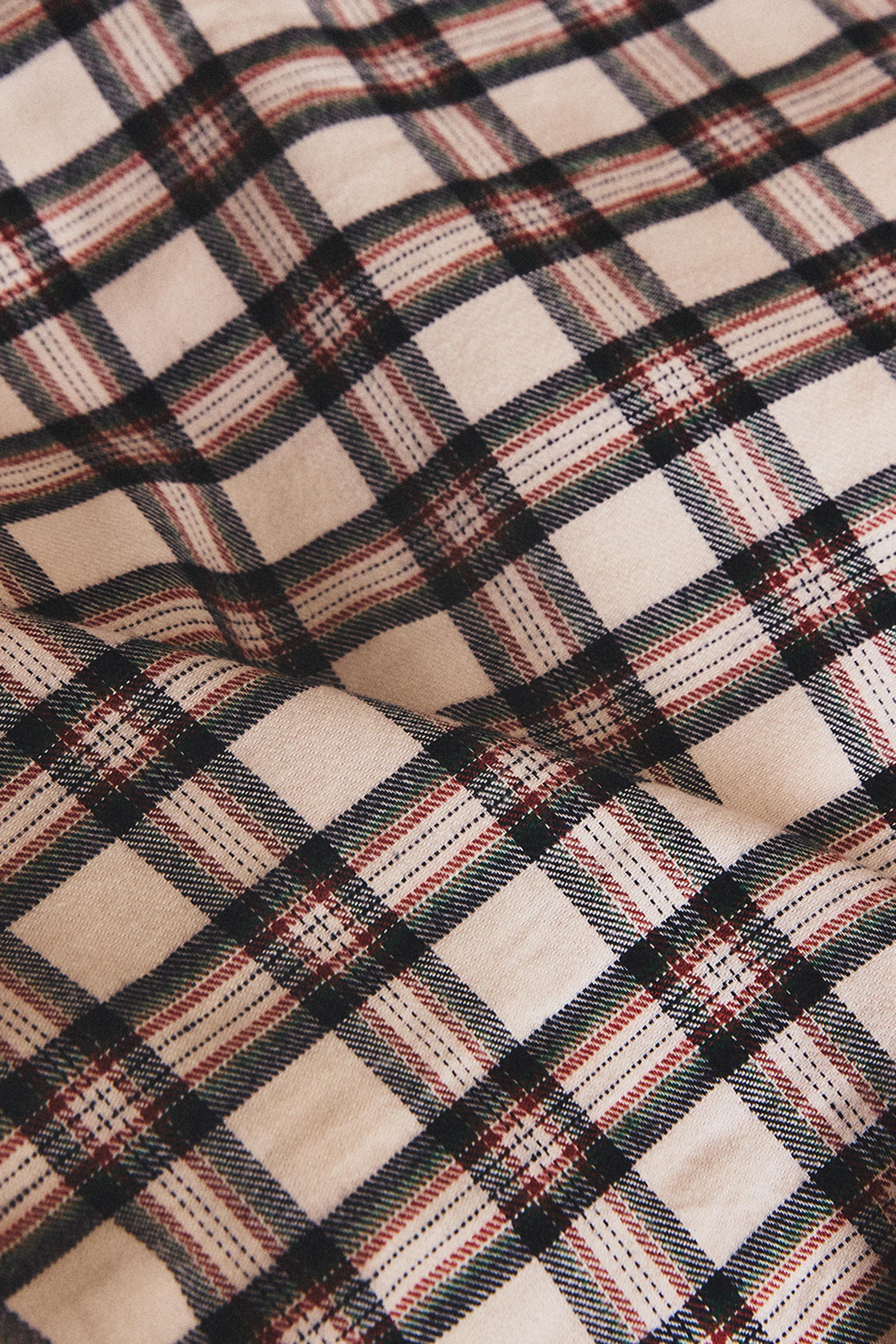 CHILDREN’S CHECK FLANNEL CHRISTMAS DUVET COVER