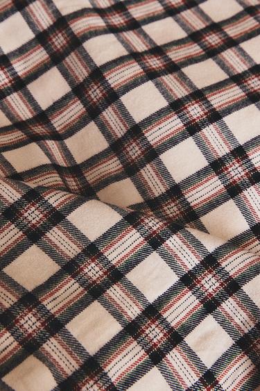 CHILDREN’S CHRISTMAS CHECK FLANNEL DUVET COVER - Multicoloured by Zara - Image 6