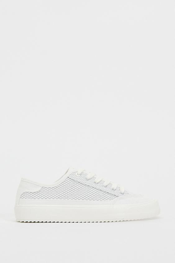 TENNIS DE SPORT EN TISSU - Argent de Zara - Image 0