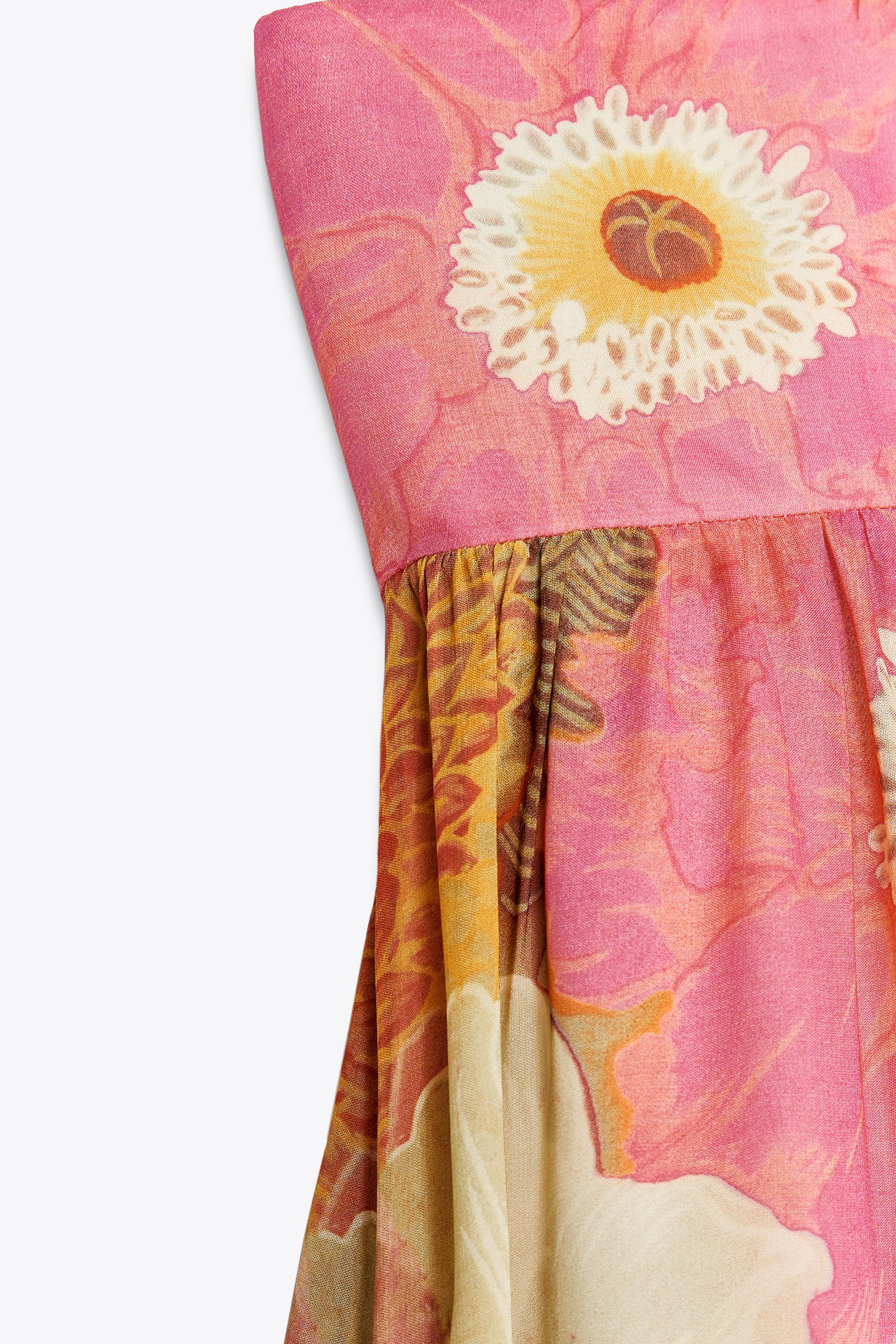 ZW COLLECTION FLORAL PRINT DRESS - Pink | ZARA United States