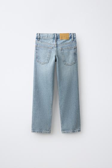 STRAIGHT-FIT RHINESTONE JEANS — Blue 2
