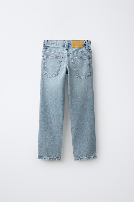 JEANS DROIT STRASS - Bleu de Zara - Image 1