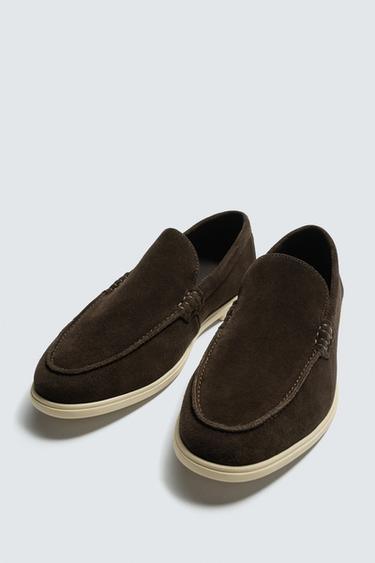 CASUAL LEATHER LOAFERS - Chocolate by Zara - Image 1