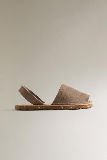 SANDALO PER BAMBINI IN PELLE - Beige chiaro di Zara - Immagine 0