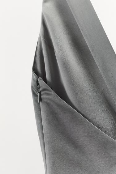 LONG SATIN DRESS - Grey by Zara - Image 7