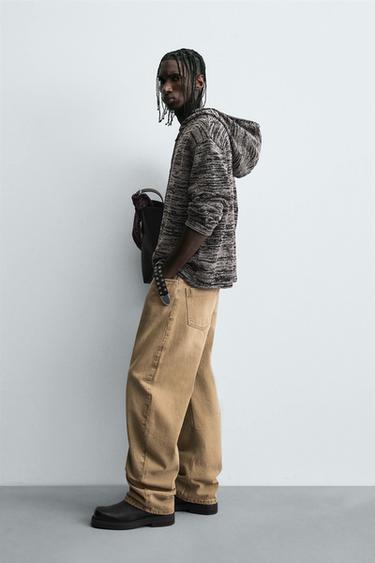 GILET EN MAILLE À CAPUCHE - Noir de Zara - Image 3