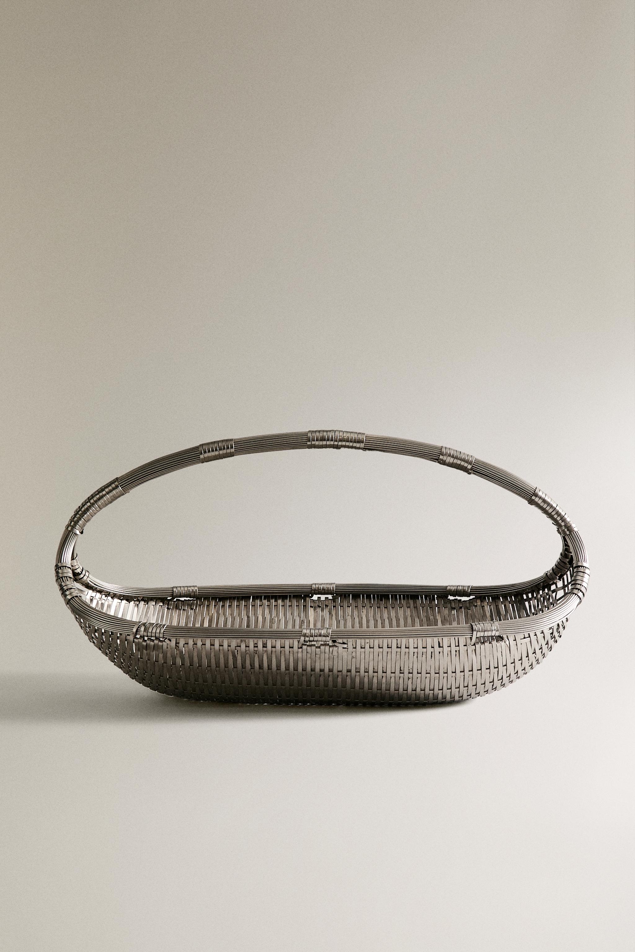 WOVEN METAL BASKET LOW I COLIN KING