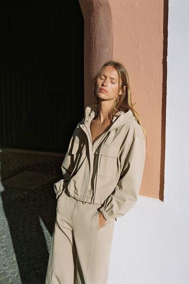 BLOUSON BALLON À CAPUCHE - Écru moyen de Zara - Image 7