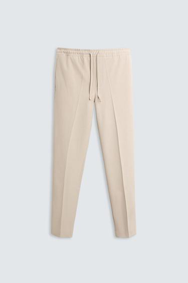 PANTALÓN JOGGER BÁSICO - Beige de Zara