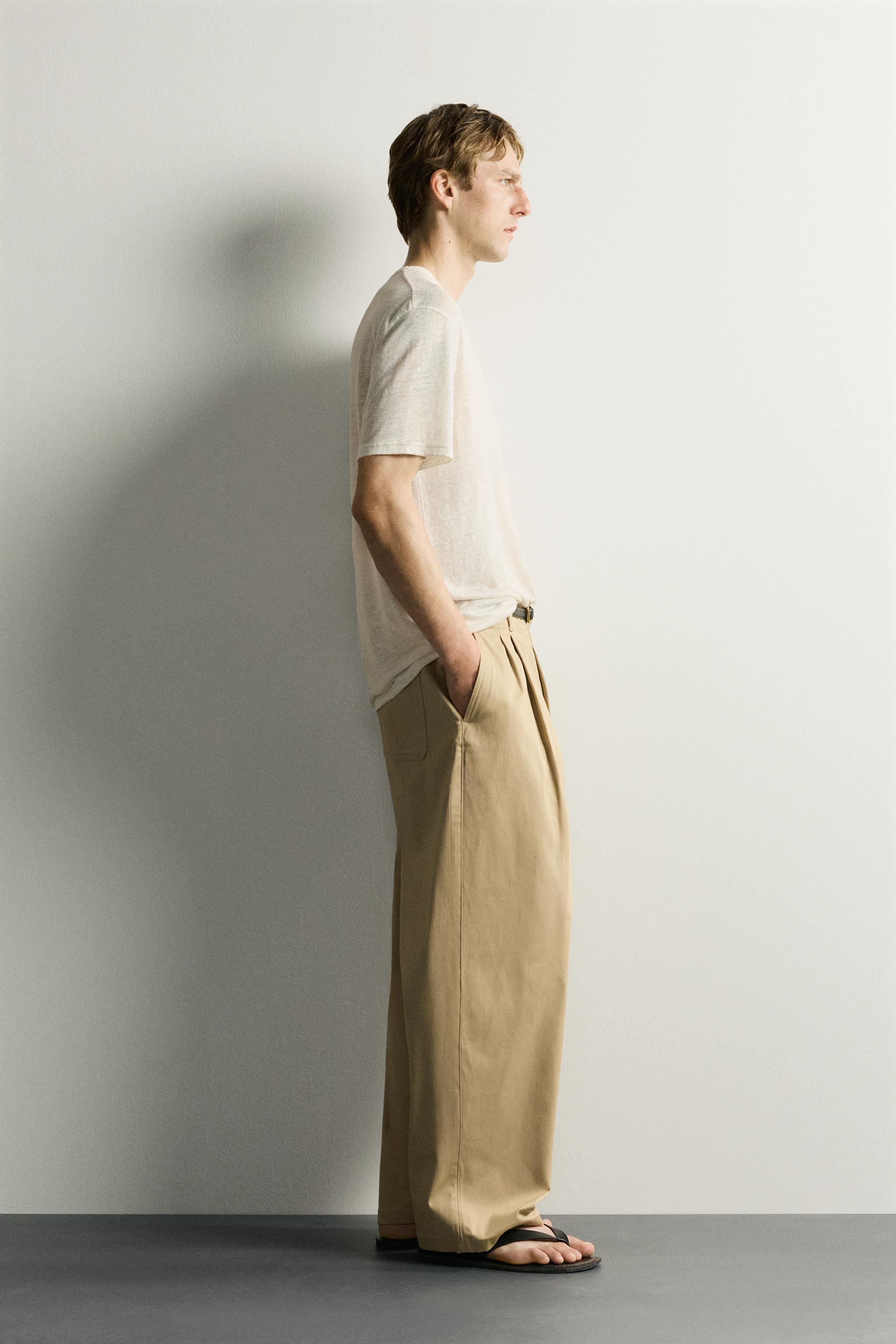 RELAXED FIT 100% LINEN T-SHIRT
