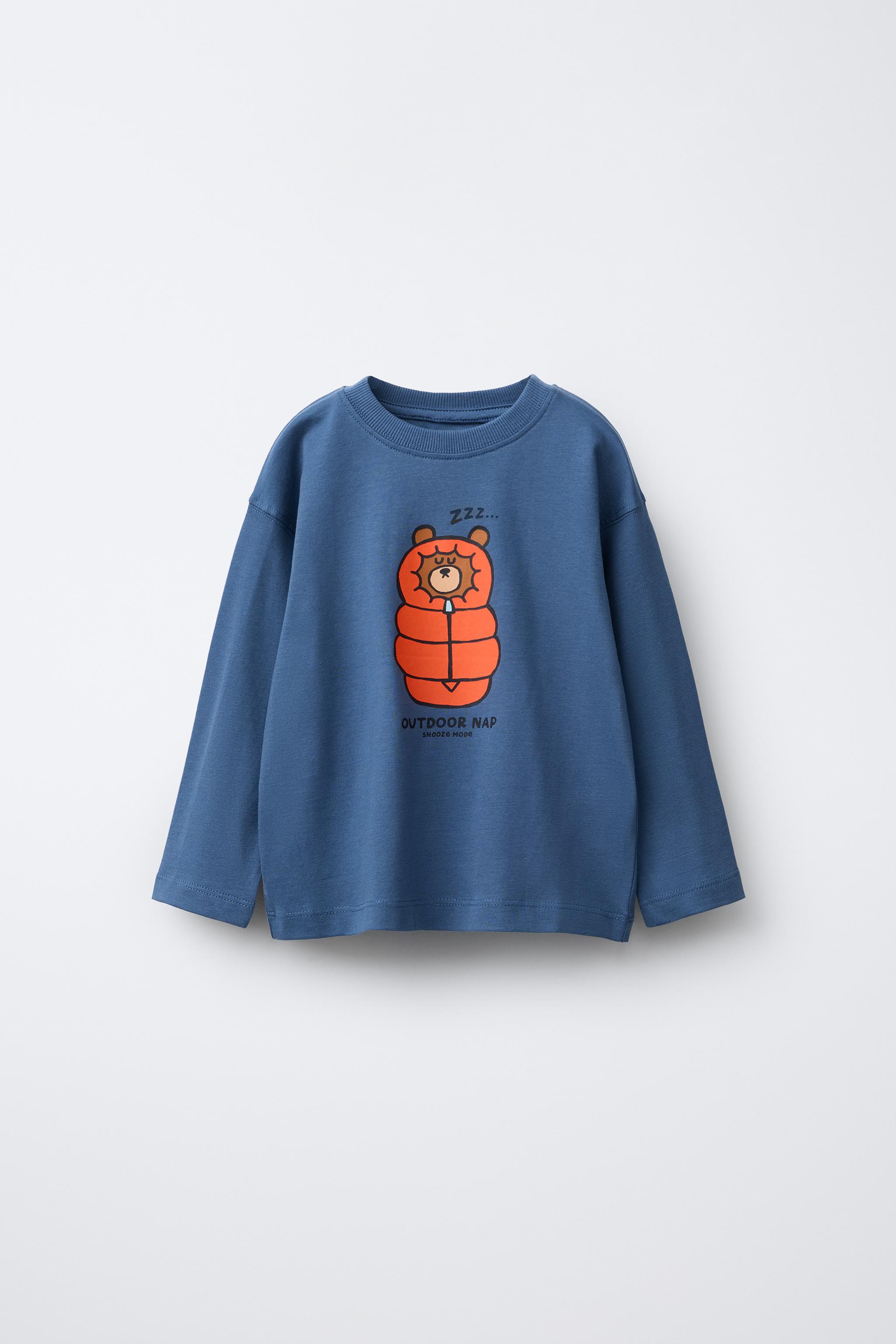 セブンテン　プリントロングTシャツ(ブルー) プリントロングTシャツ(ブルー) - seventen